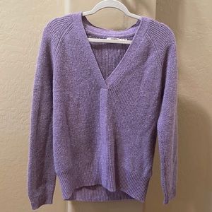 Lavender sweater v neck sweater
